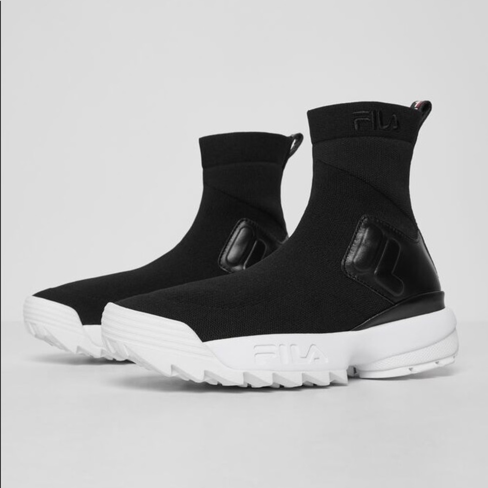 BNIB UO Fila Disruptor Stretch Sock Boot Platform Sneakers